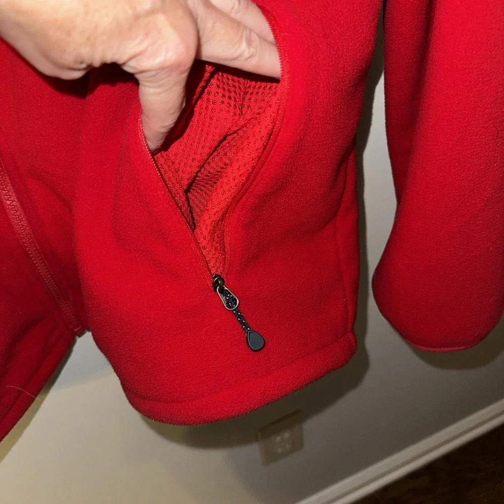 Vineyard Vines Full Zip Fleece Jacket Men's Red With Navy Blue Size XXL - Picture 4 of 11